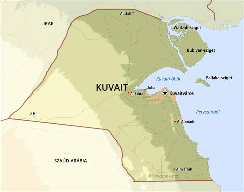 Kuvait térkép